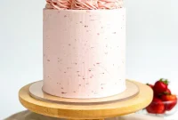 Strawberry Vanilla Cake Recipe with Fresh Strawberry Filling