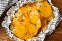 Garlic Cheddar Foil-Packet Potatoes