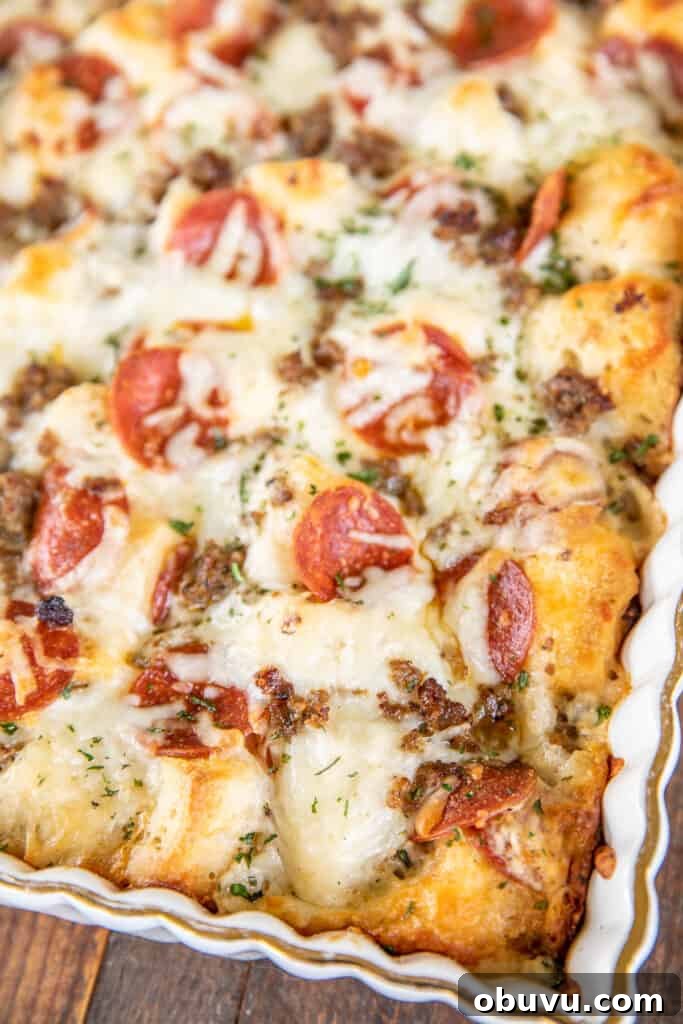 pizza in baking dish