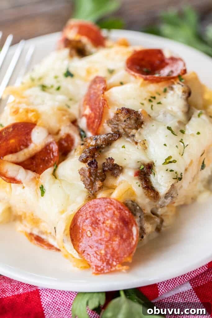 slice of biscuit pizza on a plate