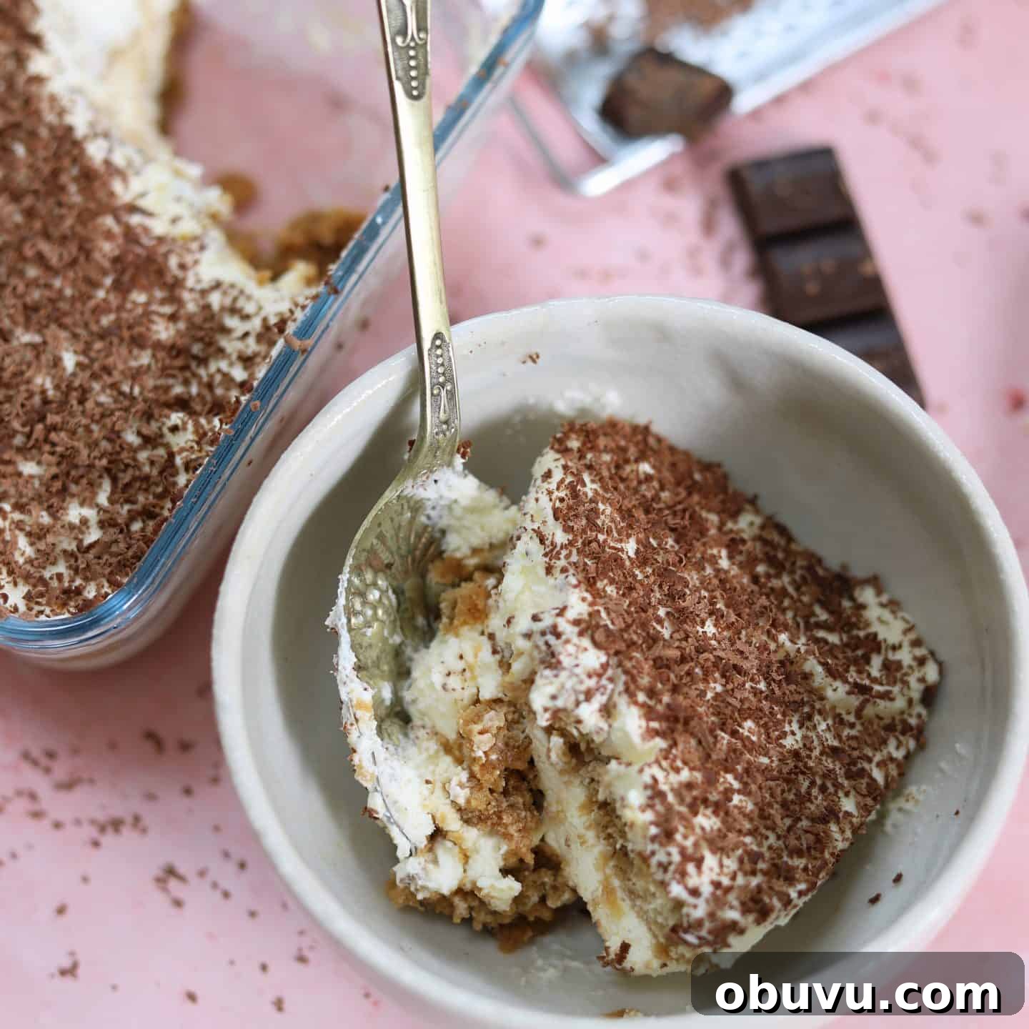 A bowl of gluten free tiramisu.