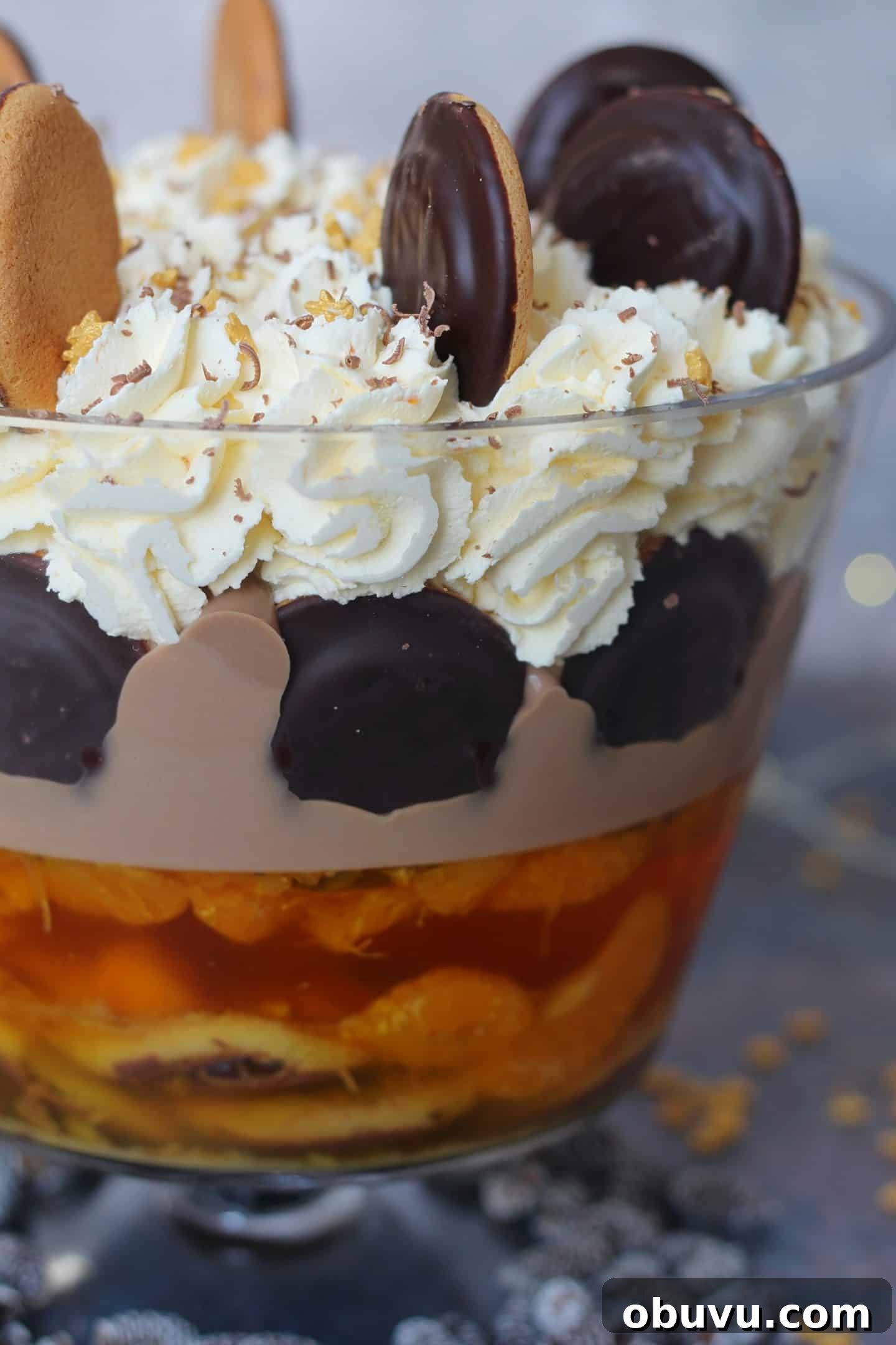 A gluten free Jaffa cake trifle.
