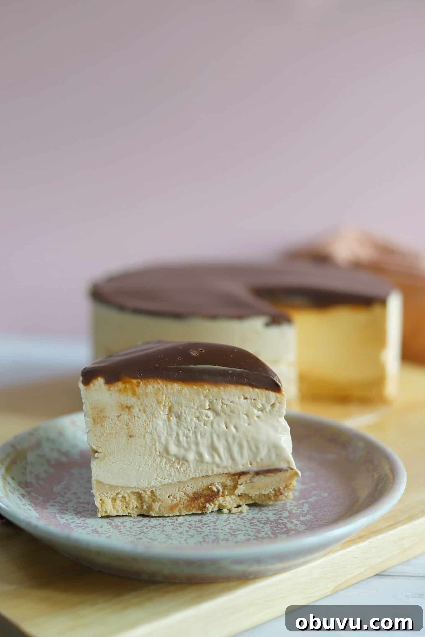 A gluten free twix cheesecake.