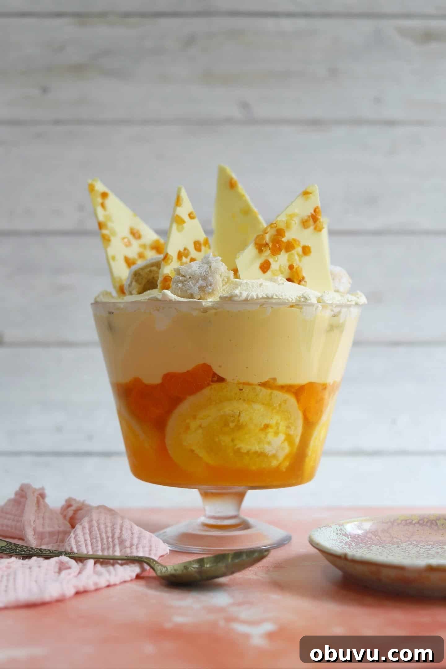 A luten free lemon and amaretti trifle.