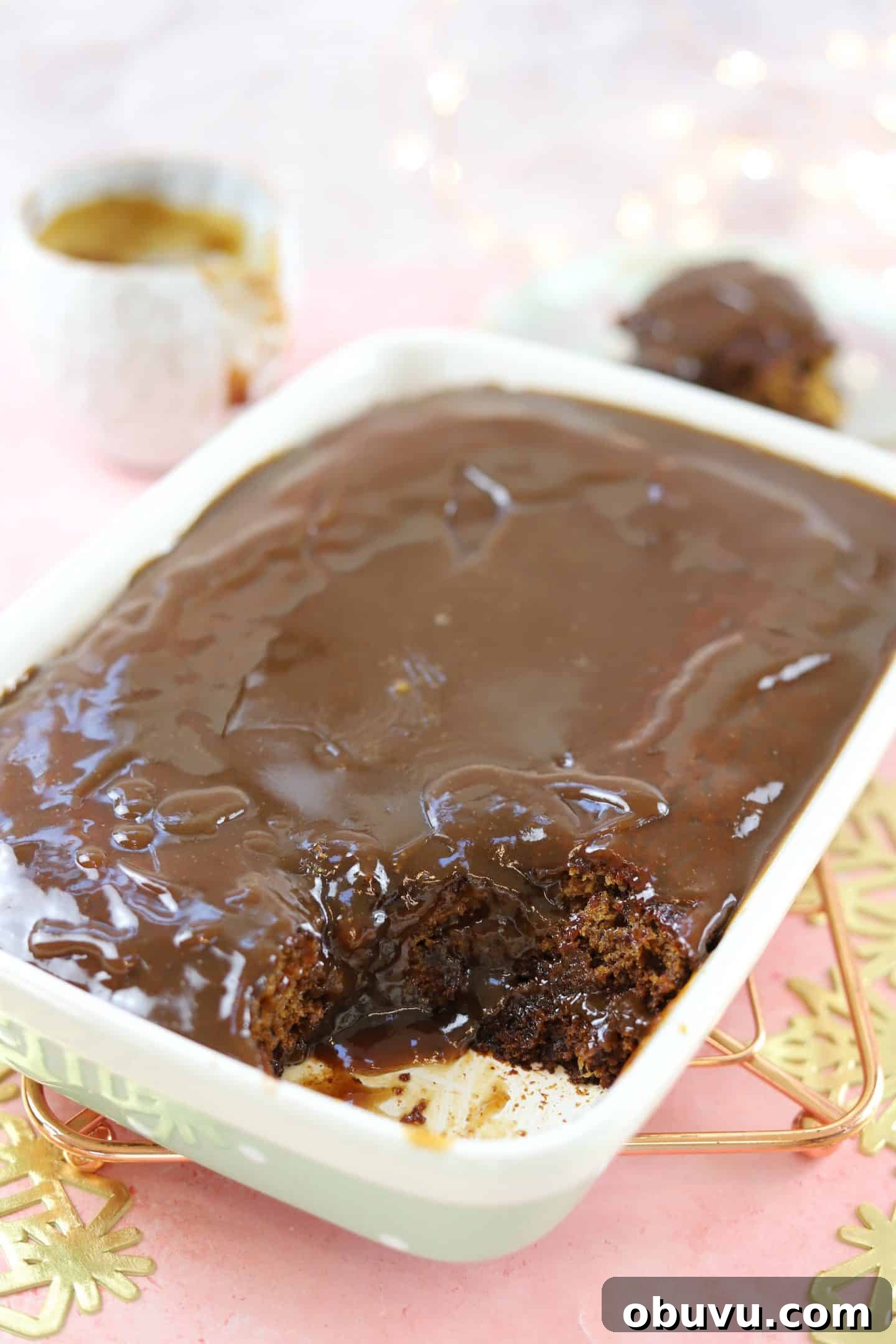 A gluten free sticky toffee pudding.