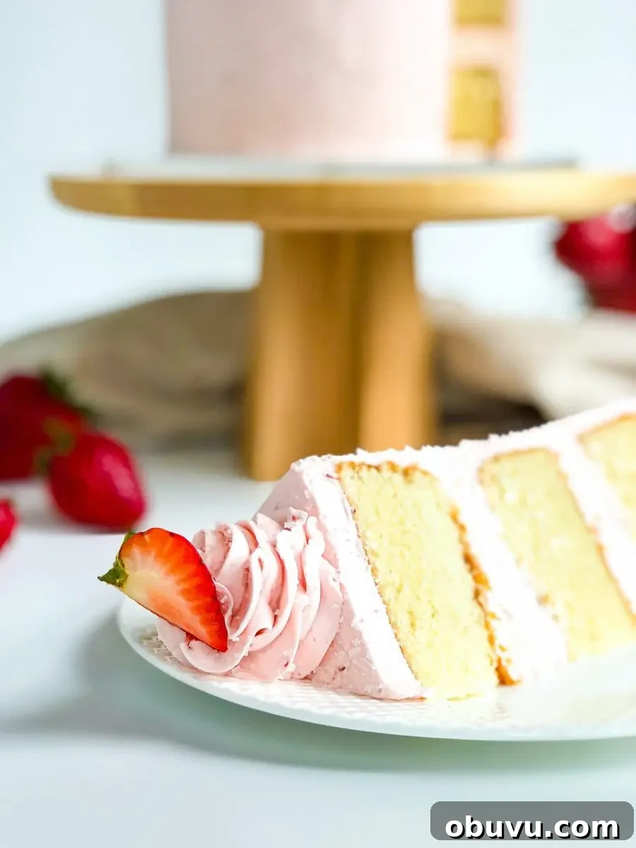 Strawberry vanilla cake